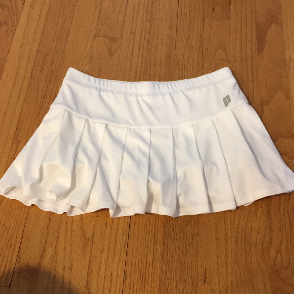 Prince white tennis skirt with ruffles